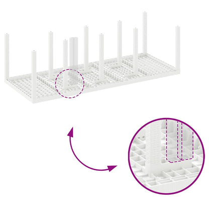 Garten Essgruppe 11 pcs Weiß Polt Rattan