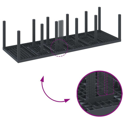Garten Essgruppe mit Kissen 13 pcs Anthrazit Kunststoff