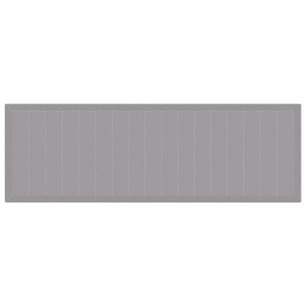 Garten Essgruppe 13 pcs Hellgrau Poly Rattan