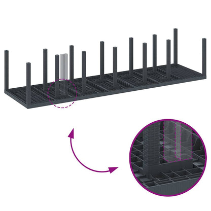 Garten Essgruppe 15 pcs Anthrazit Polt Rattan