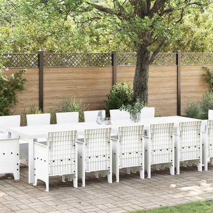 Garten Essgruppe 15 pcs Weiß Polt Rattan