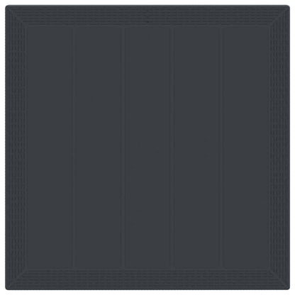 Garten Essgruppe 3 pcs Anthrazit Polt Rattan