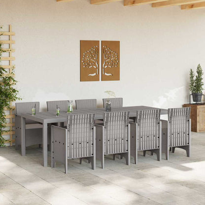 Garten Essgruppe 9 pcs Weiß Polt Rattan