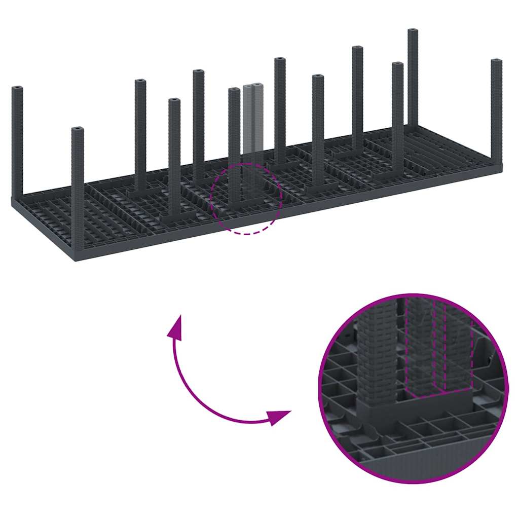 Garten Essgruppe mit Kissen 11 pcs Anthrazit und Creme