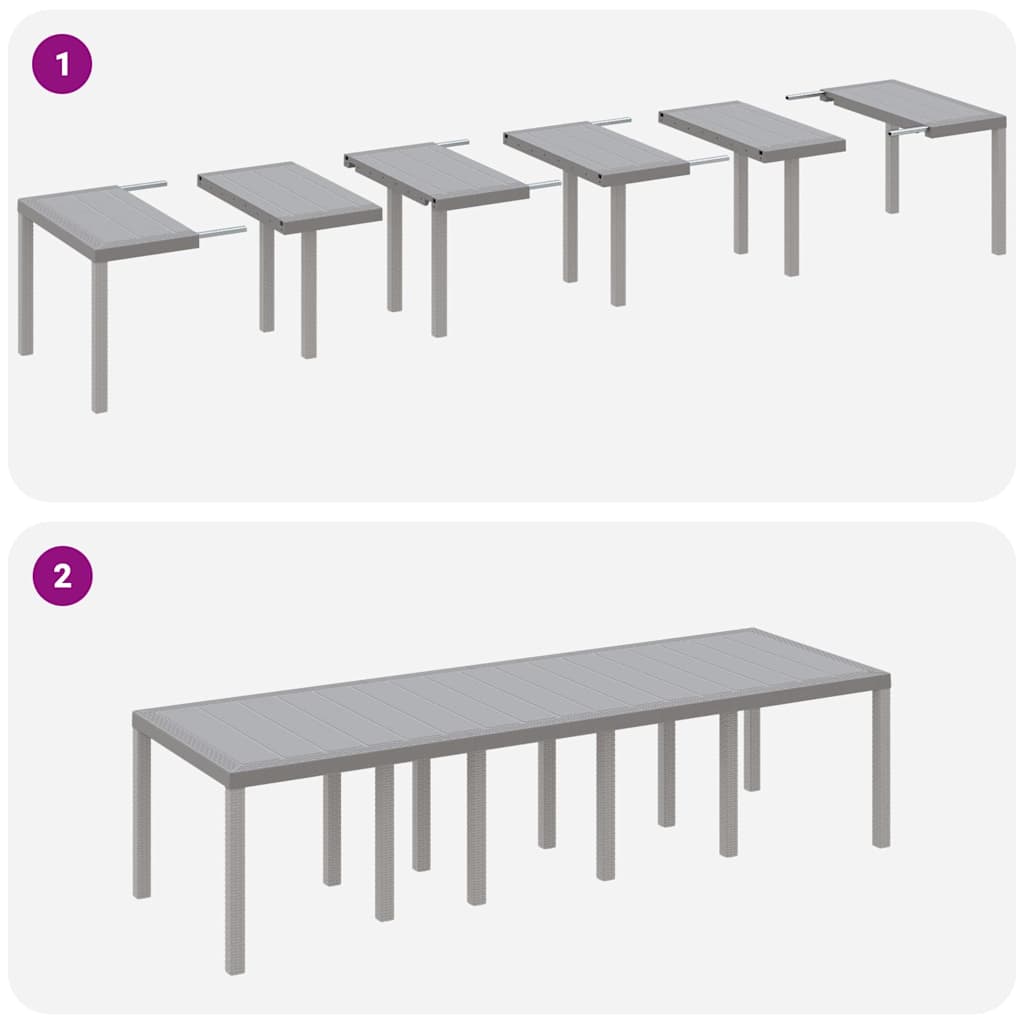 Garten Essgruppe mit Kissen 11 pcs Hellgrau und Anthrazit