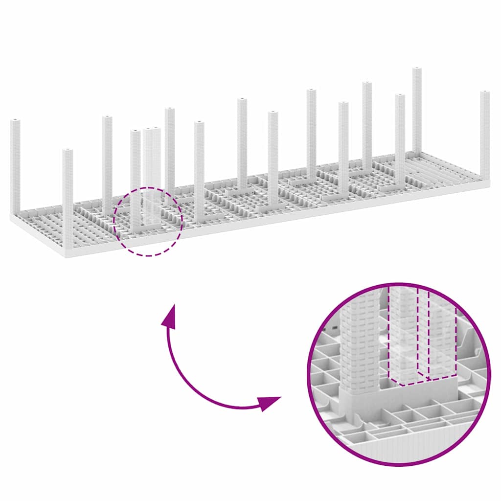 Garten Essgruppe 13 pcs Weiß Polt Rattan