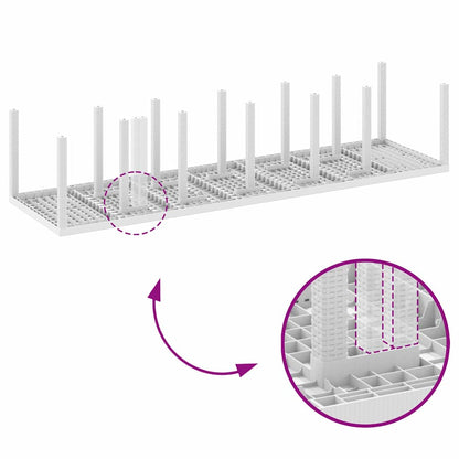 Garten Essgruppe 13 pcs Weiß Polt Rattan