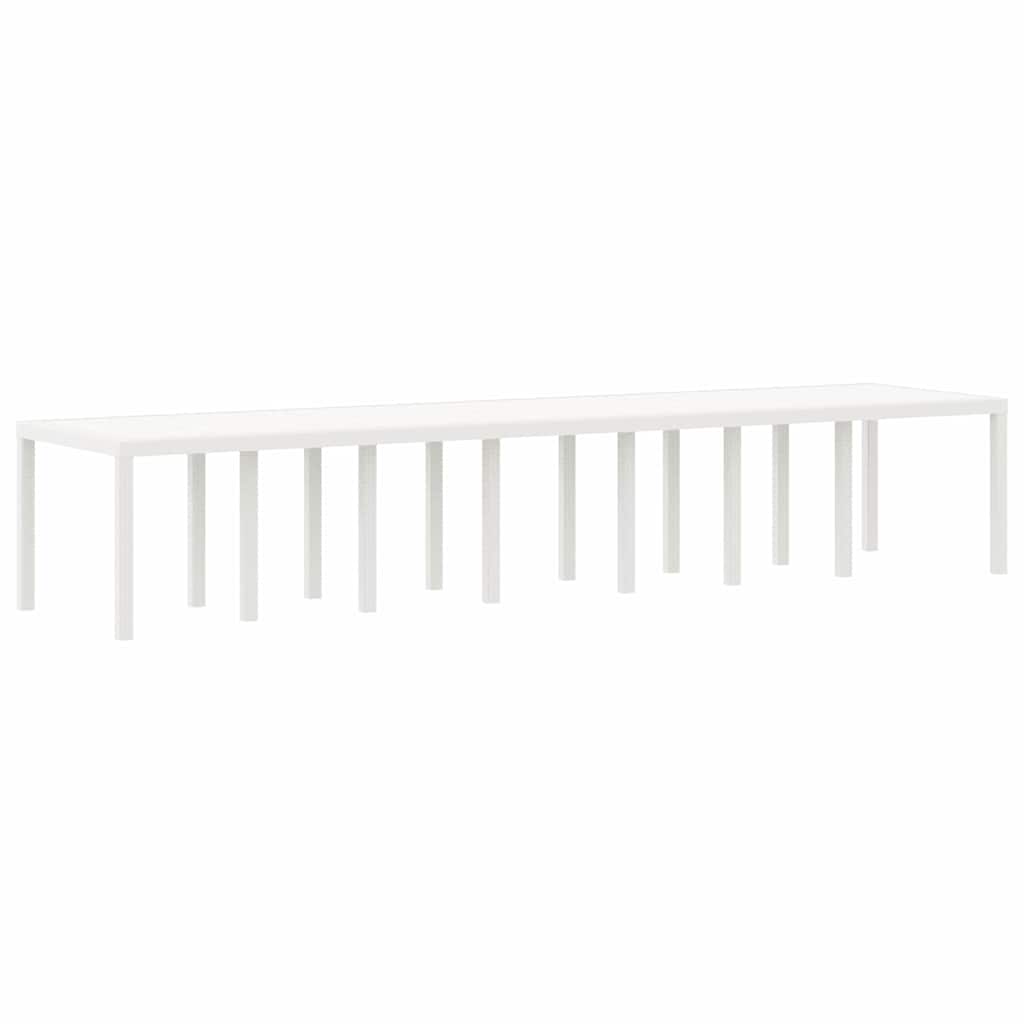 Garten-Esszimmergarnitur mit Kissen mit Kissen 15 pcs Weiß PP