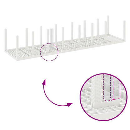 Garten Essgruppe 15 pcs Weiß Polt Rattan