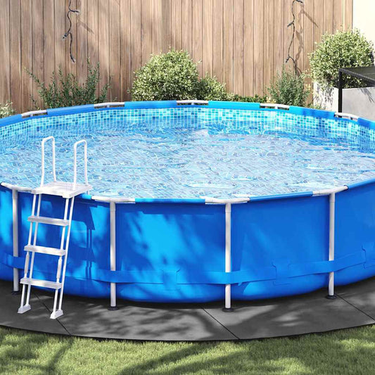 Bodenfolie für Pools Hellgrau Ø 610 cm Polyester Geotextil