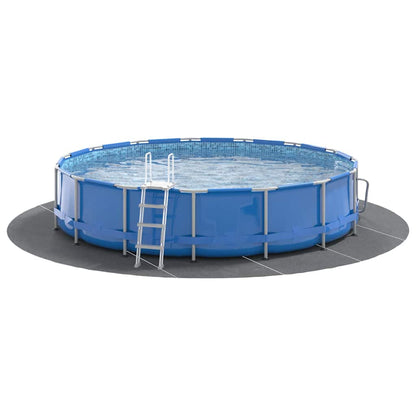 Bodenfolie für Pools Hellgrau Ø 610 cm Polyester Geotextil