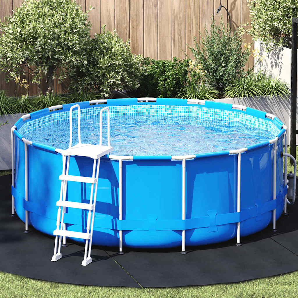 Bodenfolie für Pools Schwarz Ø 306 cm Polyester Geotextil
