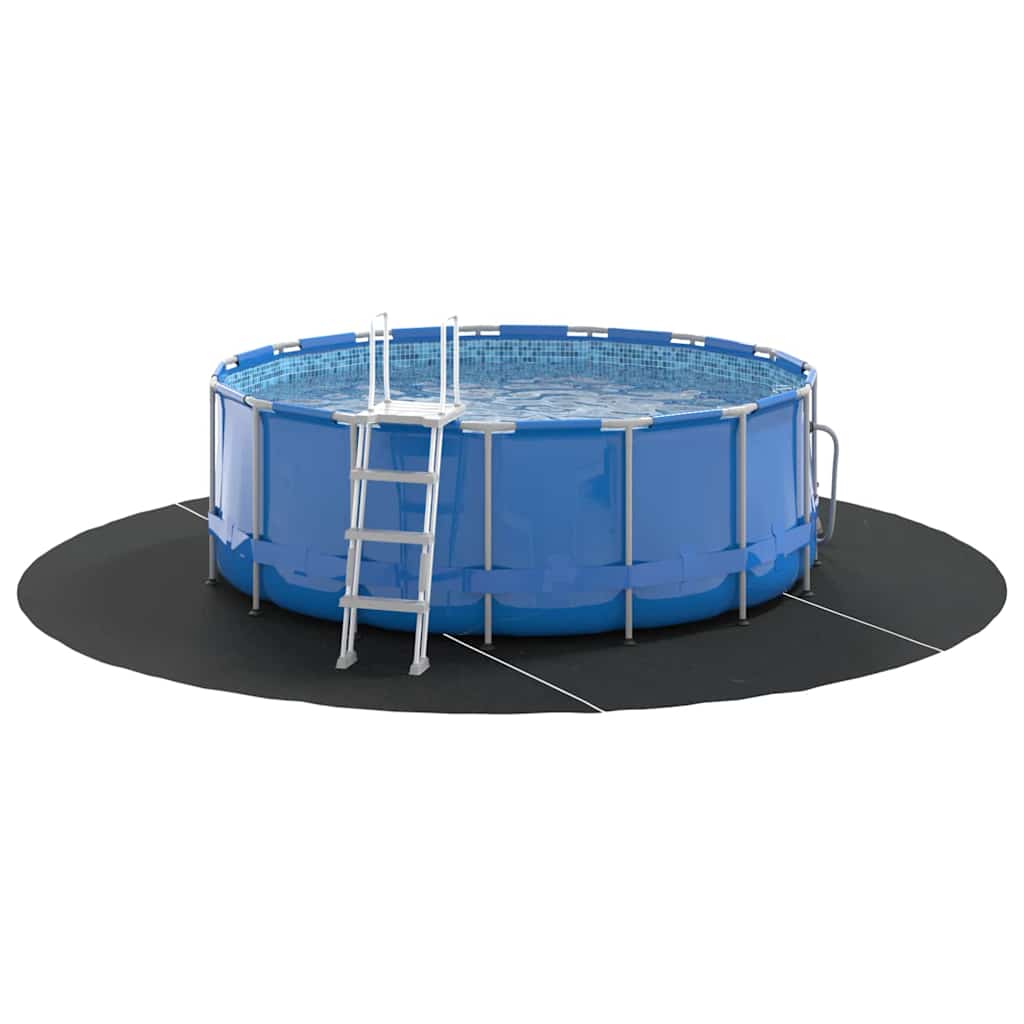 Bodenfolie für Pools Schwarz Ø 306 cm Polyester Geotextil