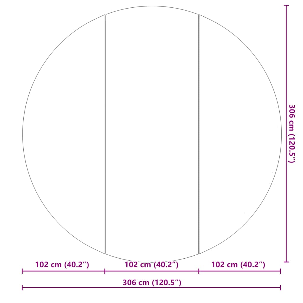 Bodenfolie für Pools Schwarz Ø 306 cm Polyester Geotextil