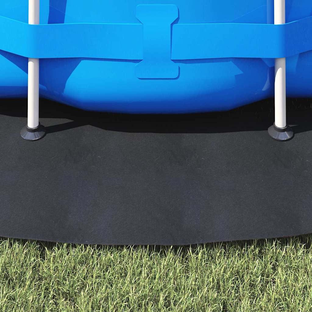 Bodenfolie für Pools Schwarz Ø 366 cm Polyester Geotextil