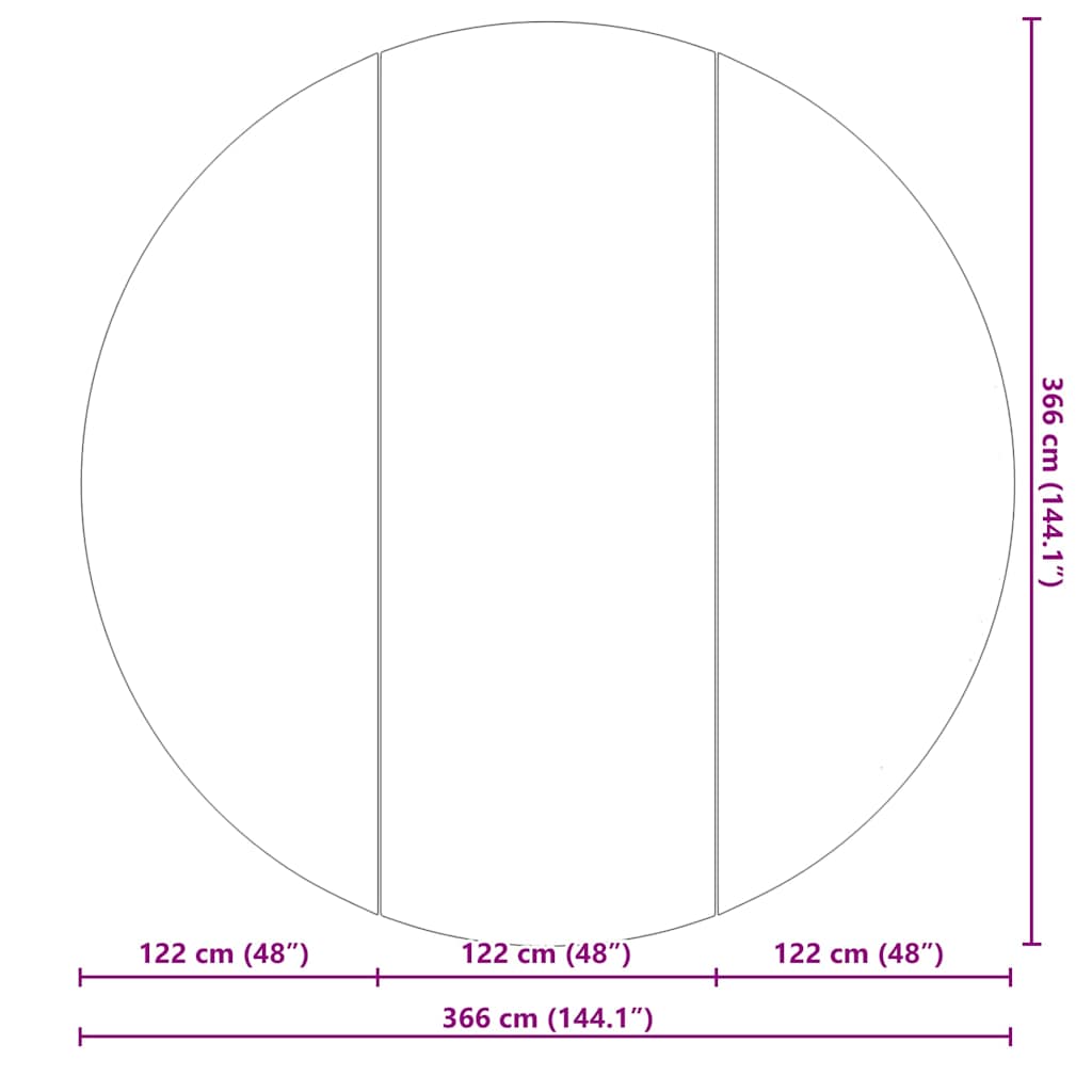 Bodenfolie für Pools Schwarz Ø 366 cm Polyester Geotextil