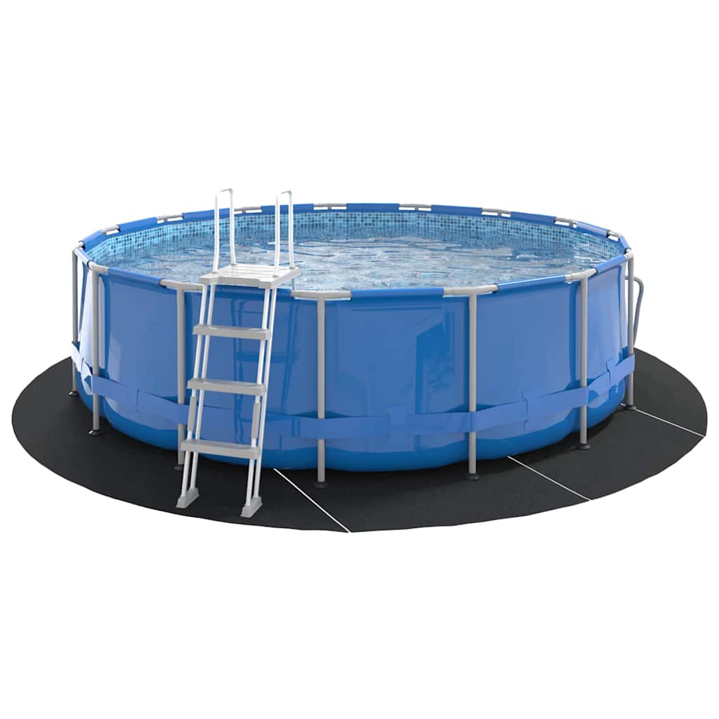 Bodenfolie für Pools Schwarz Ø 428 cm Polyester Geotextil