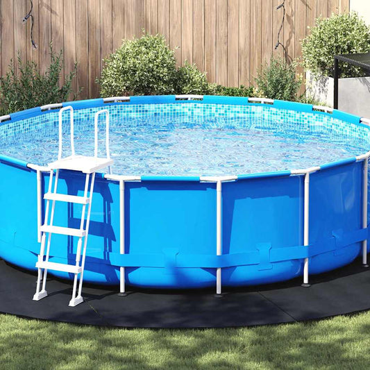 Bodenfolie für Pools Schwarz Ø 500 cm Polyester Geotextil