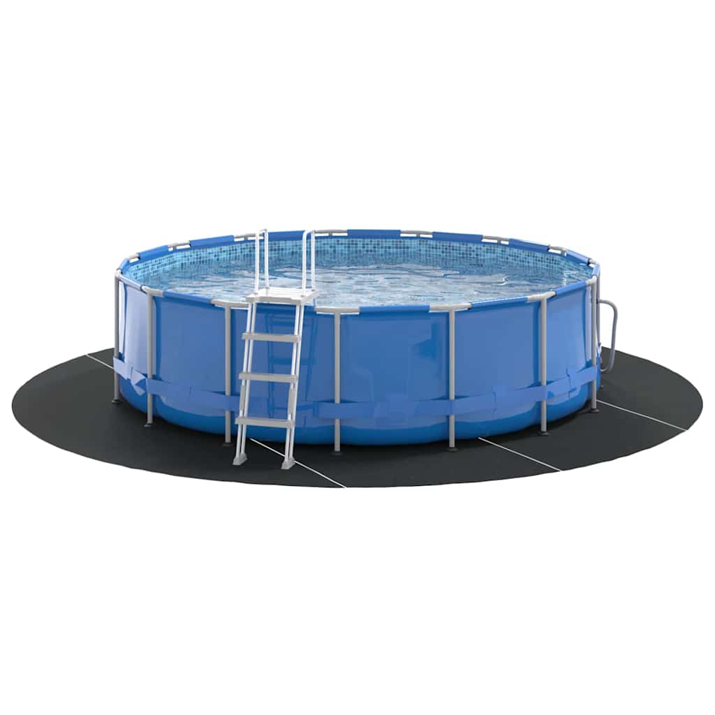 Bodenfolie für Pools Schwarz Ø 500 cm Polyester Geotextil