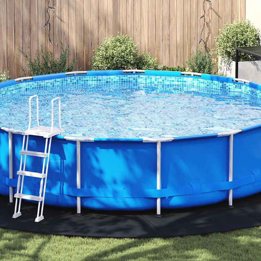 Bodenfolie für Pools Schwarz Ø 610 cm Polyester Geotextil