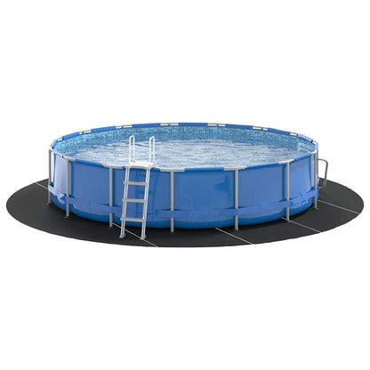 Bodenfolie für Pools Schwarz Ø 610 cm Polyester Geotextil