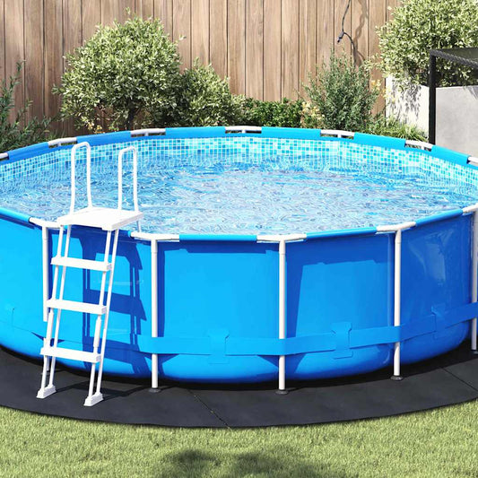 Bodenfolie für Pools Schwarz Ø 396 cm Polyester Geotextil