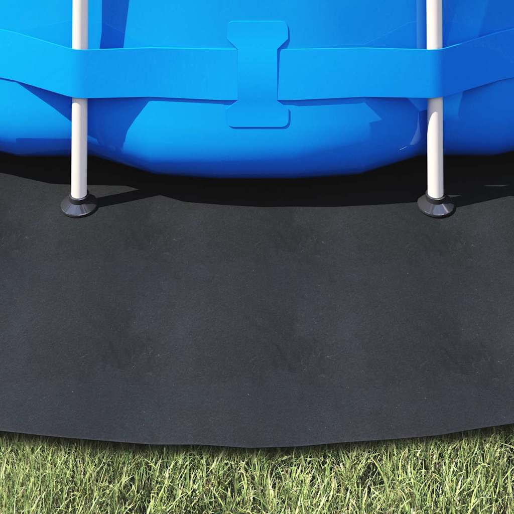 Bodenfolie für Pools Schwarz Ø 396 cm Polyester Geotextil