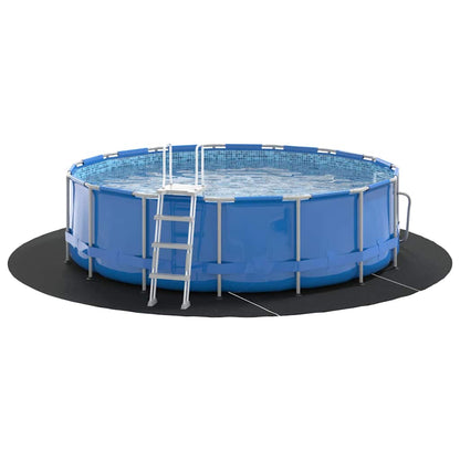 Bodenfolie für Pools Schwarz Ø 396 cm Polyester Geotextil