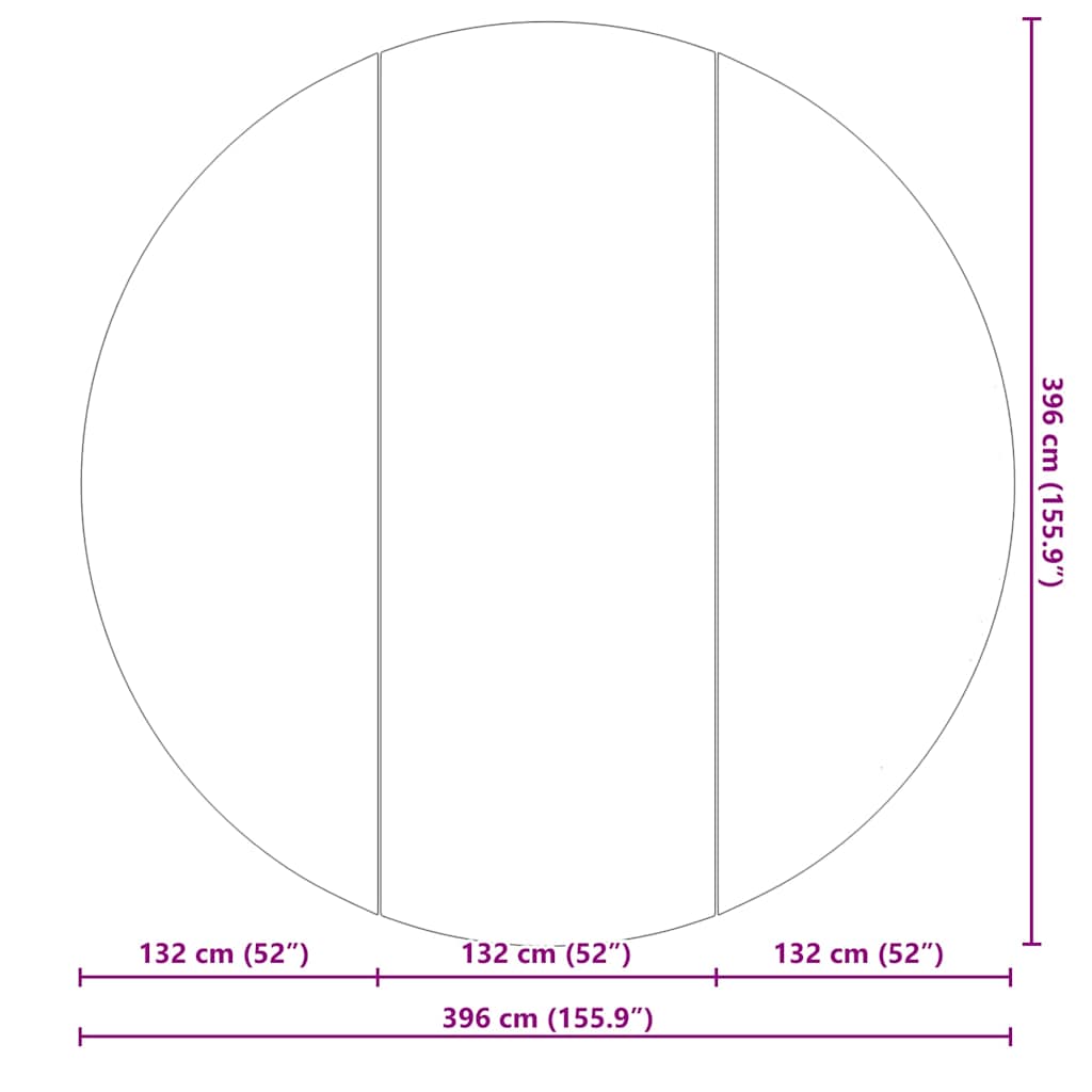 Bodenfolie für Pools Schwarz Ø 396 cm Polyester Geotextil