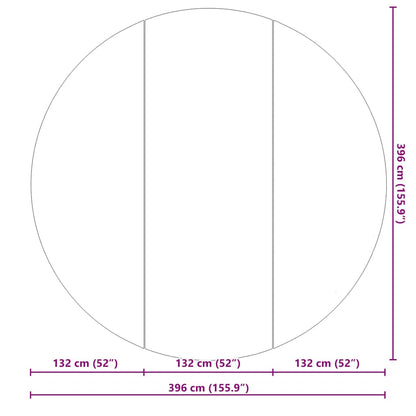 Bodenfolie für Pools Schwarz Ø 396 cm Polyester Geotextil