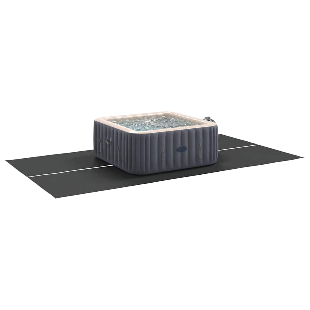 Bodenfolie für Pools Schwarz 420 x 220 cm Polyester-Geotextil