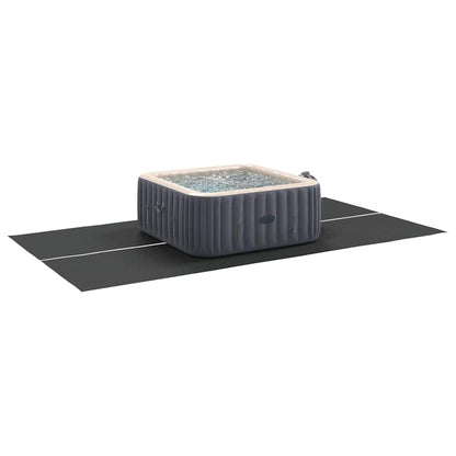 Bodenfolie für Pools Schwarz 420 x 220 cm Polyester-Geotextil