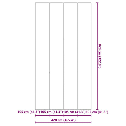 Bodenfolie für Pools Schwarz 820 x 420 cm Polyester-Geotextil