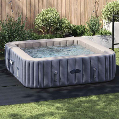 Bodenfolie für Pools Schwarz 396 x 396 cm Vliesstoff
