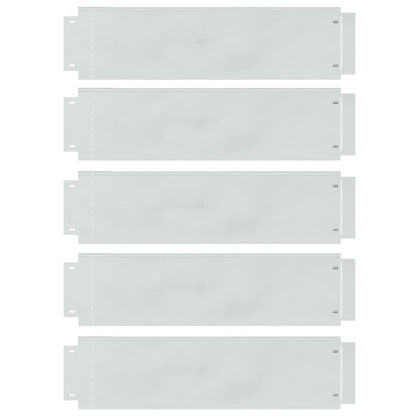 Rasenkanten 5 pcs Silber 100 x 25 cm Verzinkter Stahl