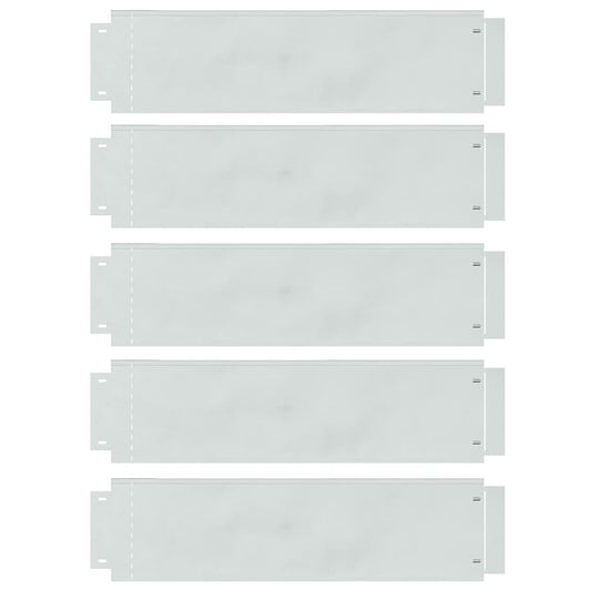 Rasenkanten 5 pcs Silber 100 x 25 cm Verzinkter Stahl