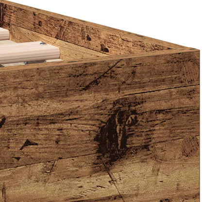 Bettgestell mit Kopfteil Altholz 90 x 200 cm Holzwerkstoff