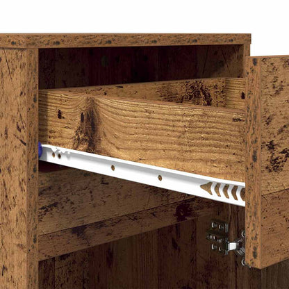 LED Nachttisch 2 pcs Altholz 38 x 34 x 61 cm Holzwerkstoff