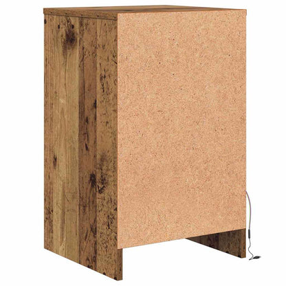 LED Nachttisch 2 pcs Altholz 38 x 34 x 61 cm Holzwerkstoff