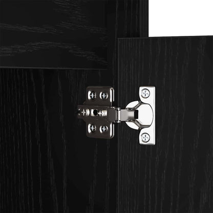 LED Nachttisch Schwarze Eiche 38 x 34 x 61 cm Holzwerkstoff