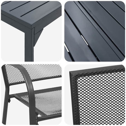 Garten Essgruppe 9 pcs Anthrazit Stahl