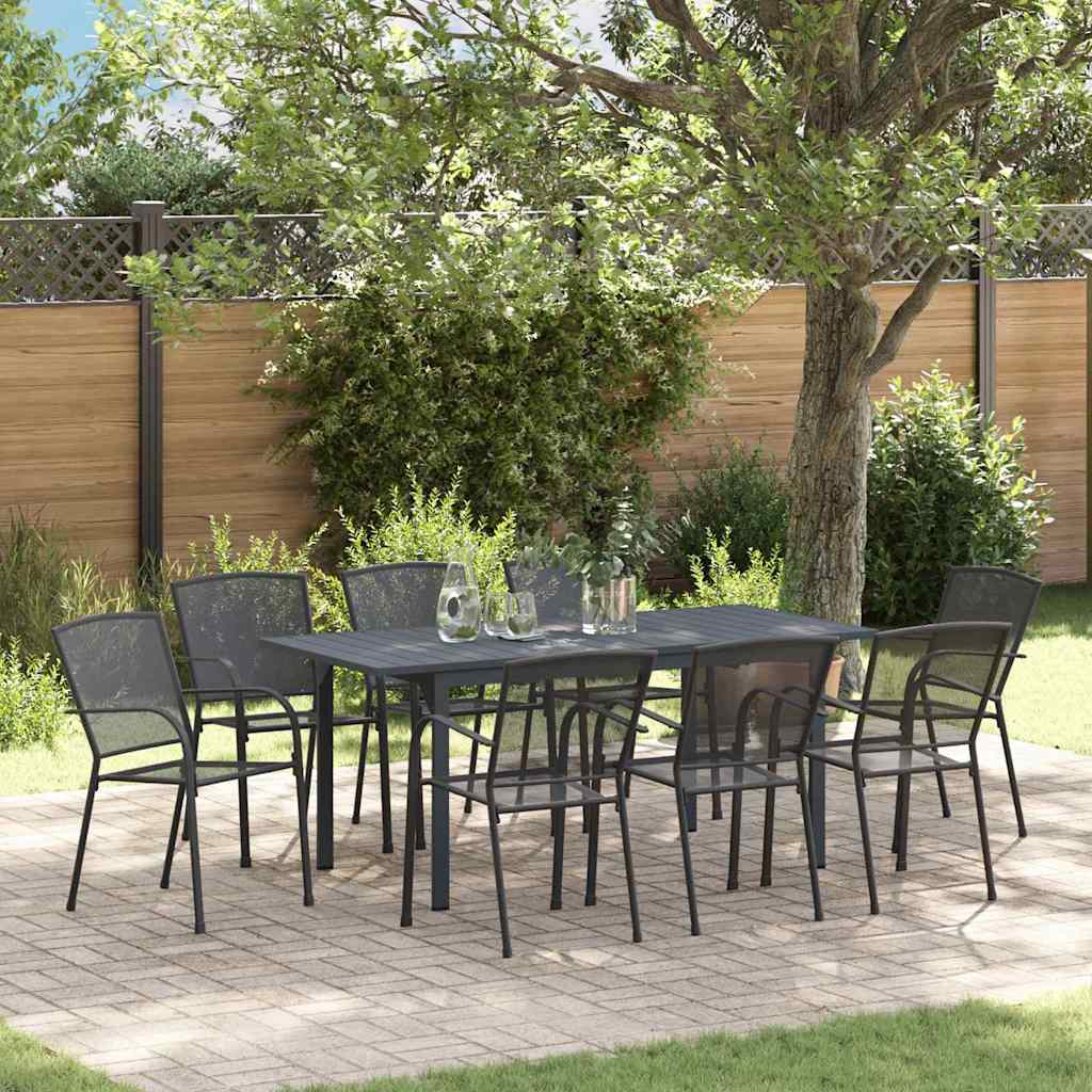 Garten Essgruppe 9 pcs Anthrazit Stahl