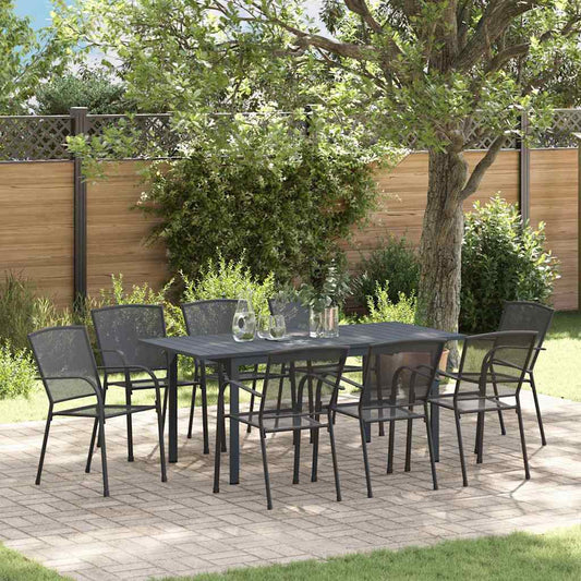 Garten Essgruppe 9 pcs Anthrazit Stahl