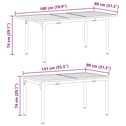 Garten Essgruppe 7 pcs Anthrazit Stahl