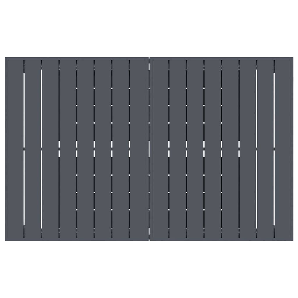 Garten Essgruppe 9 pcs Grau Poly Rattan