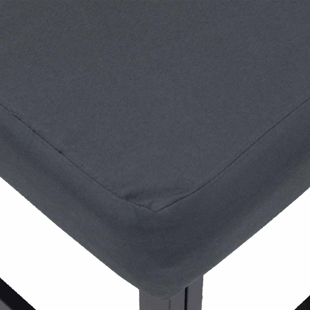 Garten-Sofa-Set mit Kissen 5 pcs Schwarz Aluminium