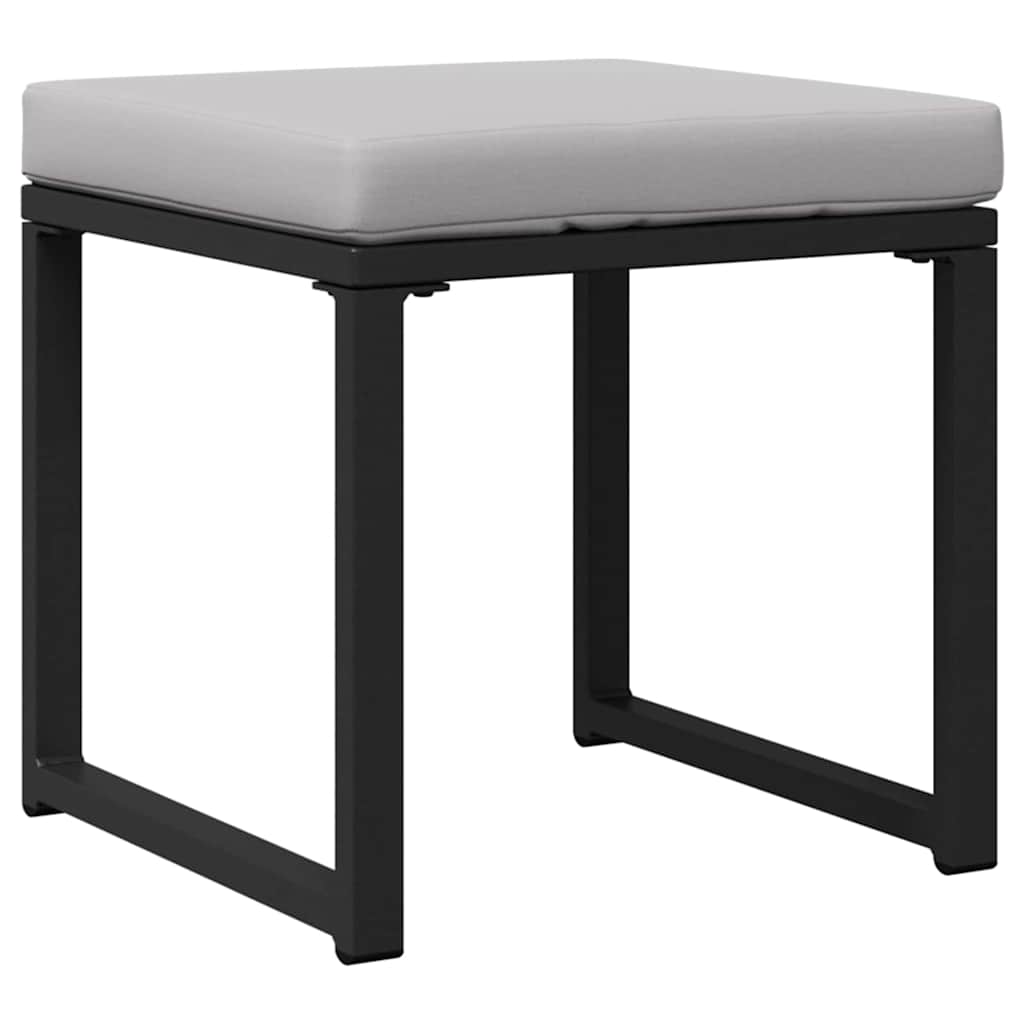 Garten-Sofa-Set 6 pcs Schwarz Stahl