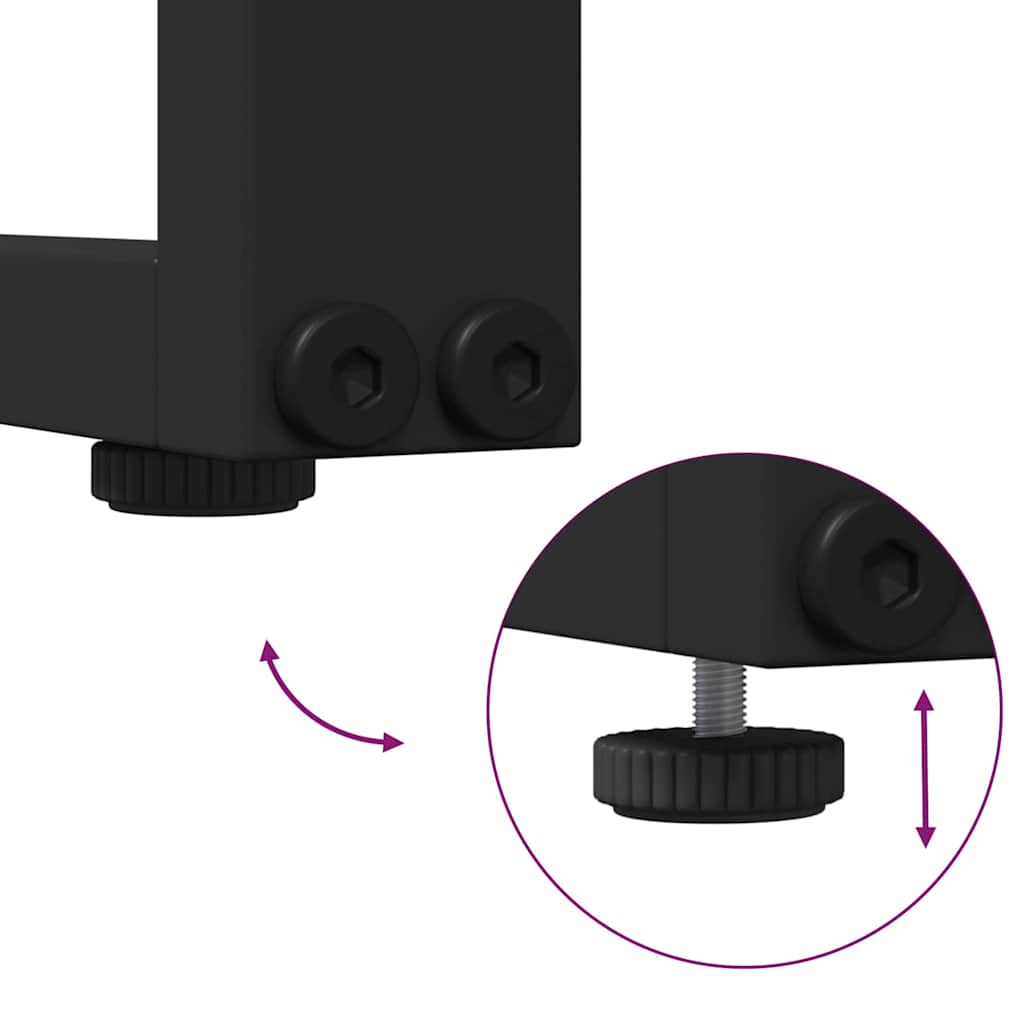 Garten-Sofa-Set 6 pcs Schwarz Stahl