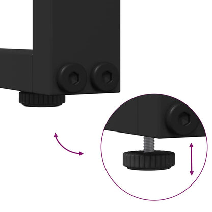 Garten-Sofa-Set 6 pcs Schwarz Stahl