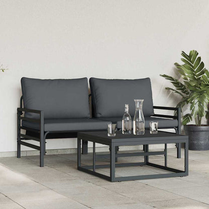 Garten-Sofa-Set 3 pcs Anthrazit Stahl